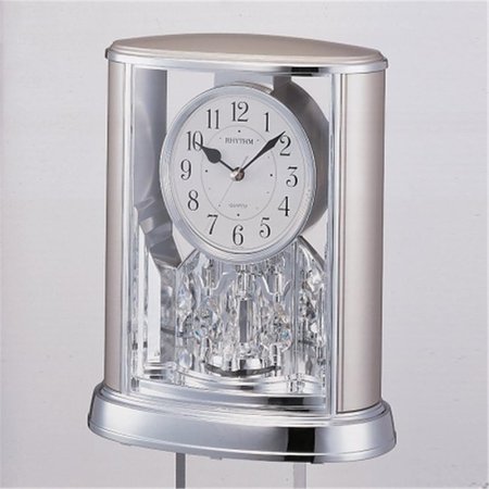 RHYTHM Rhythm 4SG724WR19 Silver Teardrop Clock - Silver 4SG724WR19